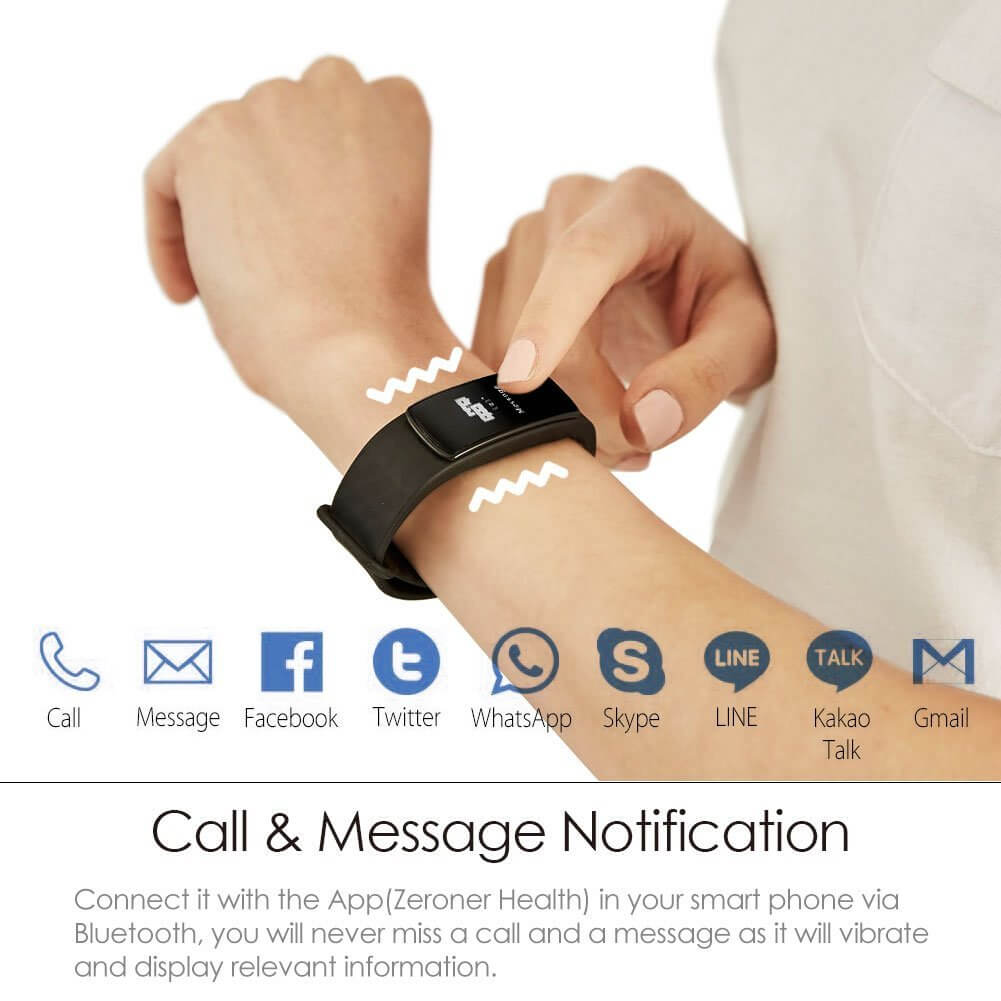 Lintelek Fitness Armband Fitness Tracker mit Herzfrequenz Sport Uhr Benachrichtigung Anrufe Smartwatch Schrittzähler Aktivitätstracker MEHRWEG